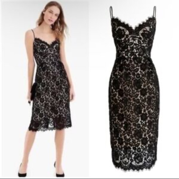J Crew Lace Midi Sheath Dress, size 10 - Picture 1 of 4